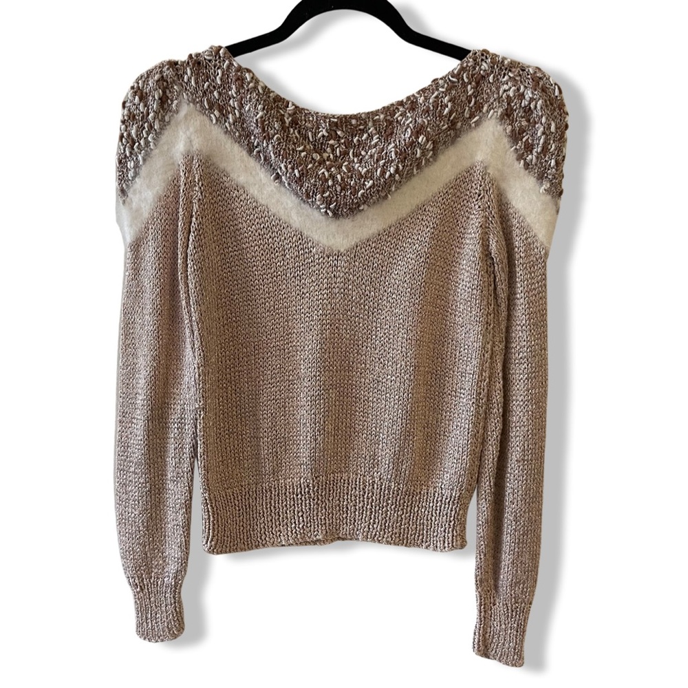 Vintage champagne color sweater size small - no tags